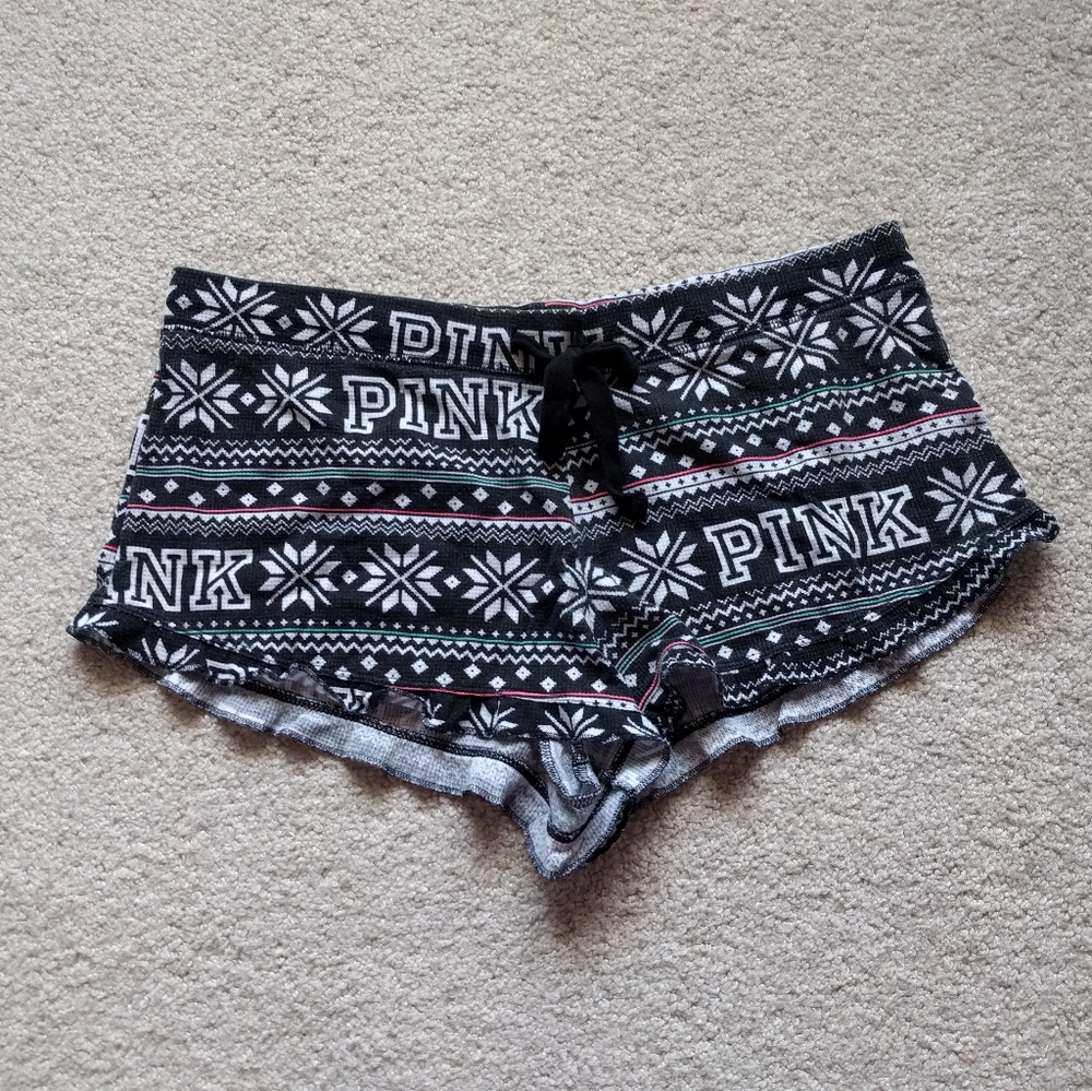 Victoria's Secret Pink thermal sleep shorts, med